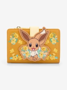 New Loungefly Hard Tag Pokémon Evee Floral Wallet SOLD OUT